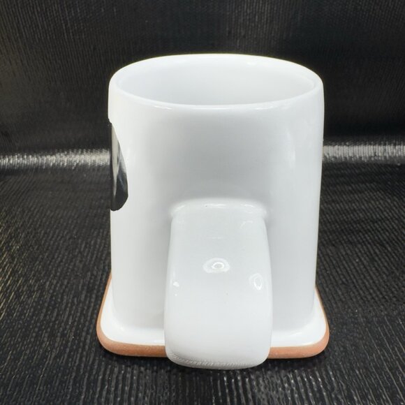 Vintage 1993 Hand Made RedWare Coffee Mug Cup Udderly Cow Pattern Mug Signed VTG - Picture 10 of 13